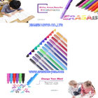 Viết một cách mượt mà Lucid Barrel 12 Color Line Air Erasable Pen
