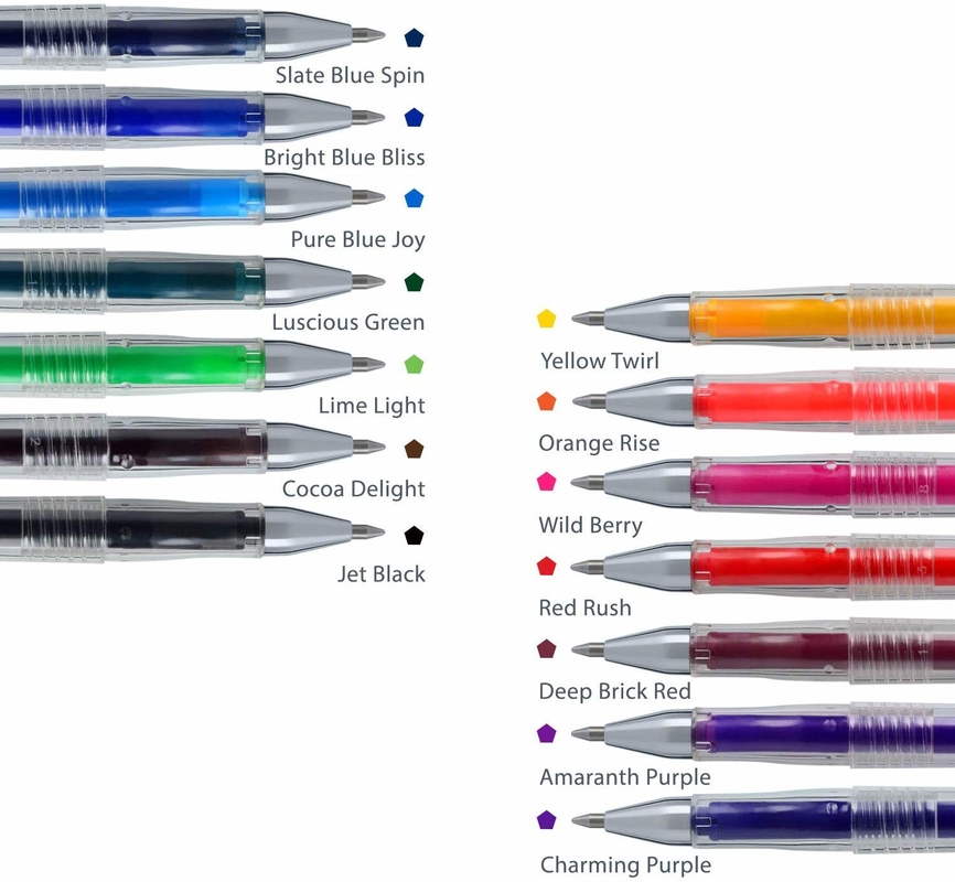 Bút gel ma sát mực nhạy cảm có điểm mịn các loại màu